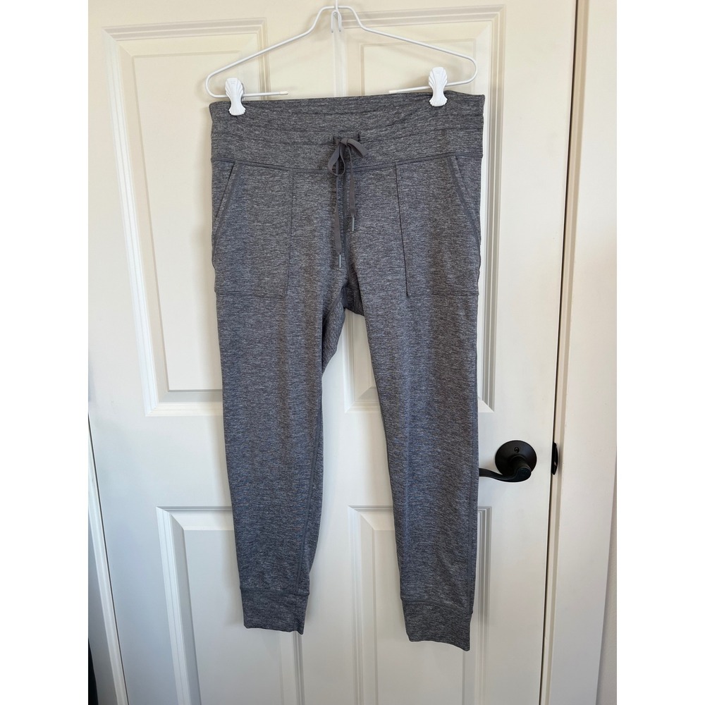 Aerie Chill Play Move Heathered Gray Tie Front Jogger Leggings Size XL